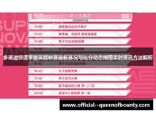 多渠道快速掌握英超联赛最新赛况与比分动态指南实时资讯方法解析